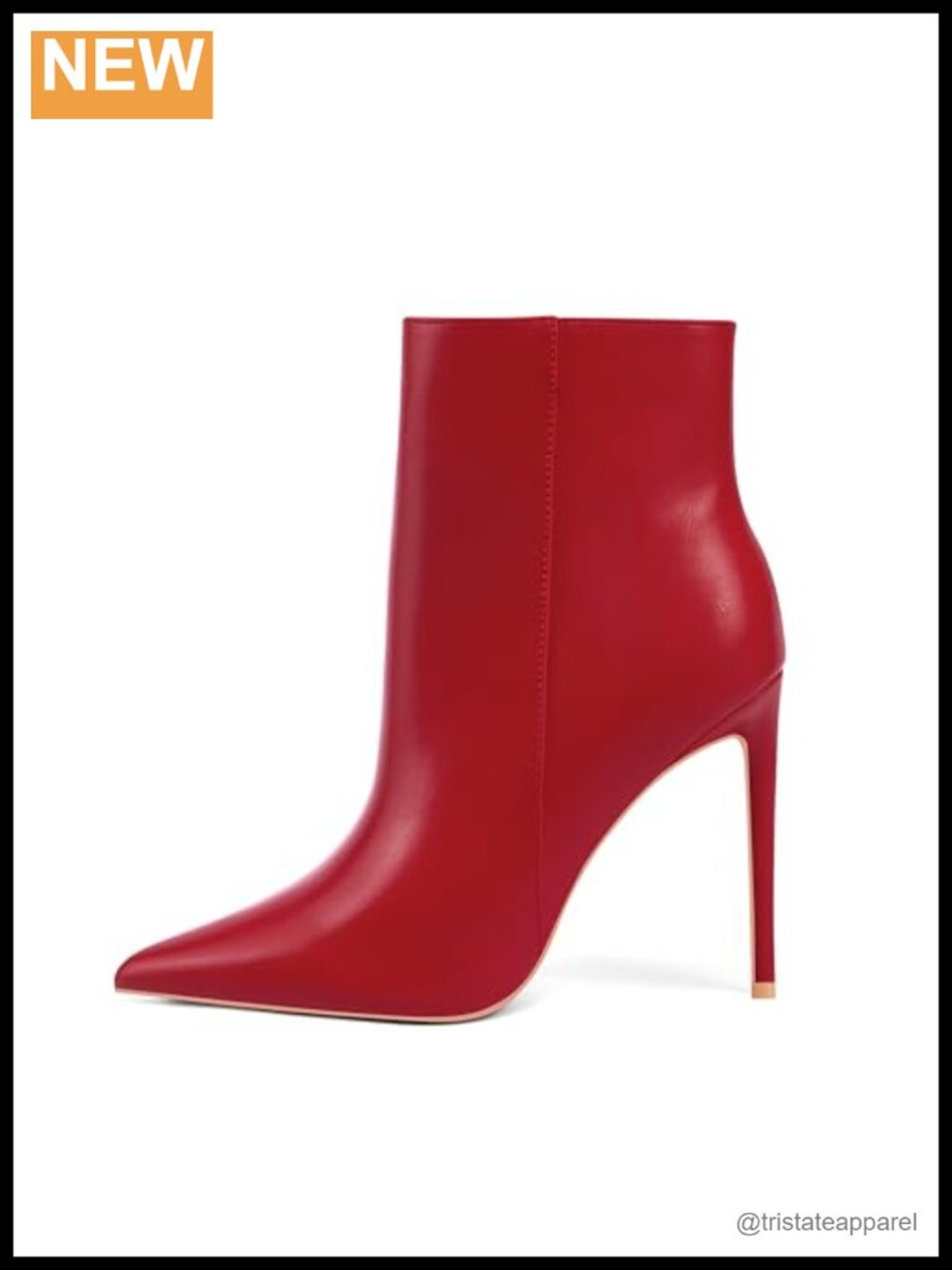 Sexy Pointed Toe Stiletto Heel Ankle Booties with Side Zipper Patent Leather